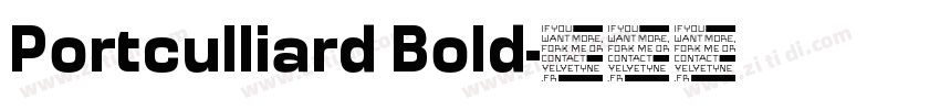 Portculliard Bold字体转换